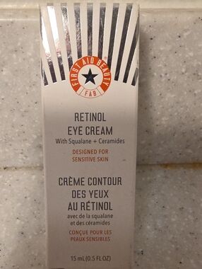 First Aid Beauty Retinol Eye Cream - White with Orange Accents